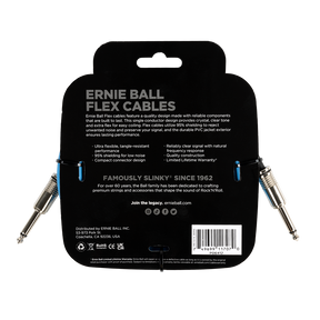 Ernie Ball Flex Instrument Cable 10ft - Blue