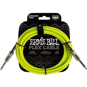 Ernie Ball Flex Instrument Cable 10ft - Green