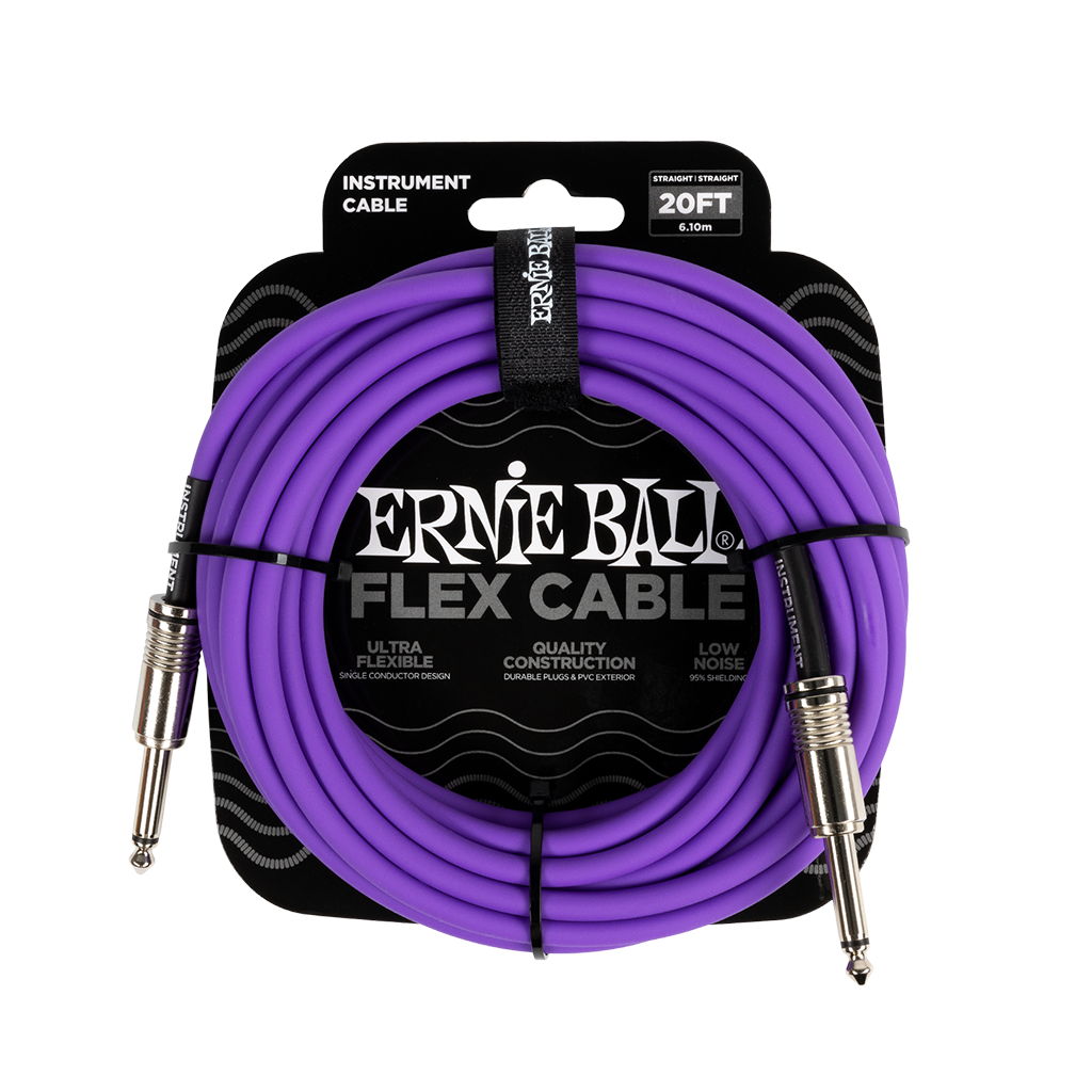 Ernie Ball Flex Instrument Cable 20ft - Purple