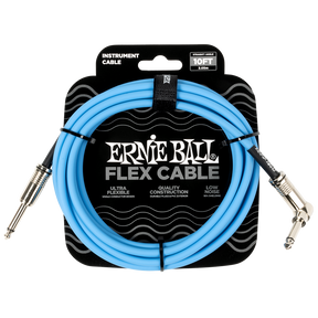 Ernie Ball Flex Instrument Cable Straight/Right Angle 10ft - Blue