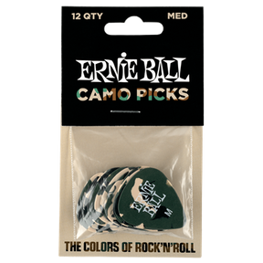 Ernie Ball Camo Picks 12 Pack - Medium .72mm