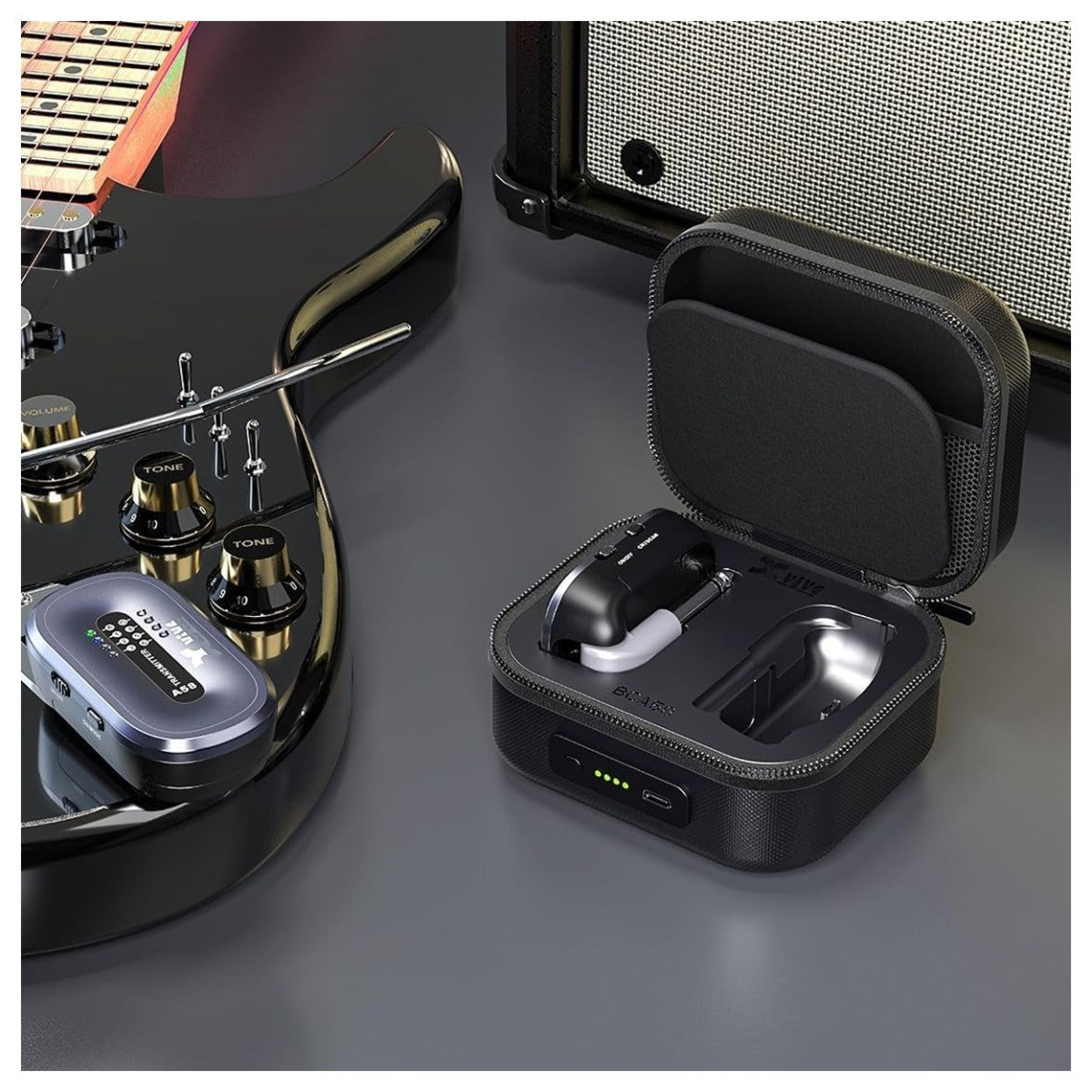 Xvive AC58 5.8GHZ Wireless Guitar System with Charging Case