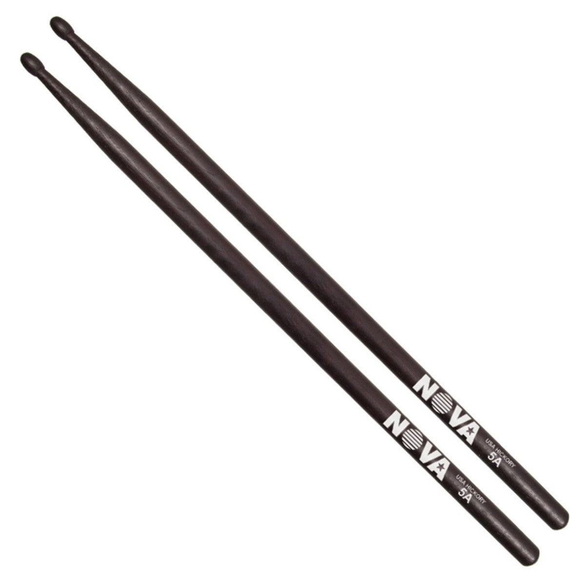 Vic Firth Nova Wood Tip American Hickory Drum Sticks - 5A - Black