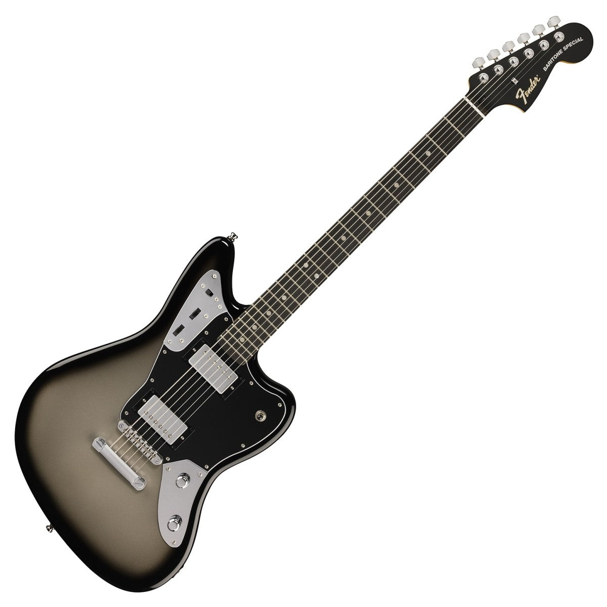 Fender Limited Edition Player Fusion Jaguar Baritone Special - Ebony Fingerboard - Silverburst