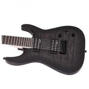 Jackson JS Series Dinky Arch Top JS22Q-7 - Amaranth Fingerboard - Transparent Black Burst
