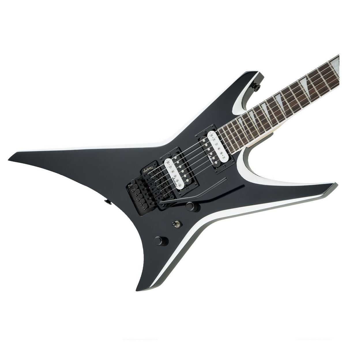 Jackson JS Series Warrior JS32 - Amaranth Fingerboard - Black with White Bevels