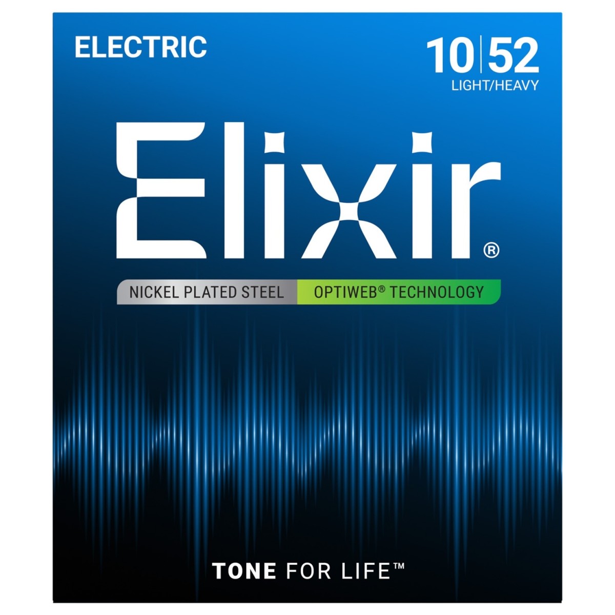 Elixir 19077 OPTIWEB Coated Electric Guitar Strings - Light/Heavy - 10-52