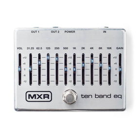 MXR M108S Ten Band EQ Effects Pedal - Silver