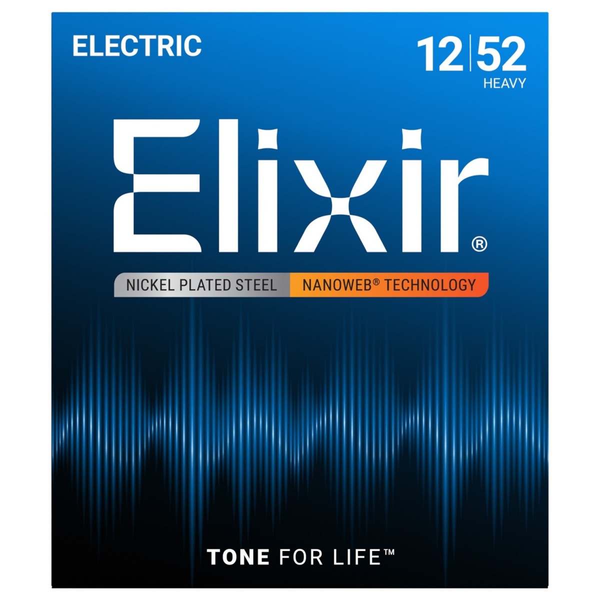 Elixir 12152 Nanoweb Coated Electric Guitar Strings - Heavy - 12-52