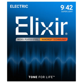 Elixir 12002 Nanoweb Coated Electric Guitar Strings Super Light 9-42