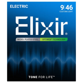 Elixir 19027 OPTIWEB Coated Electric Guitar Strings - Custom Light - 9-46