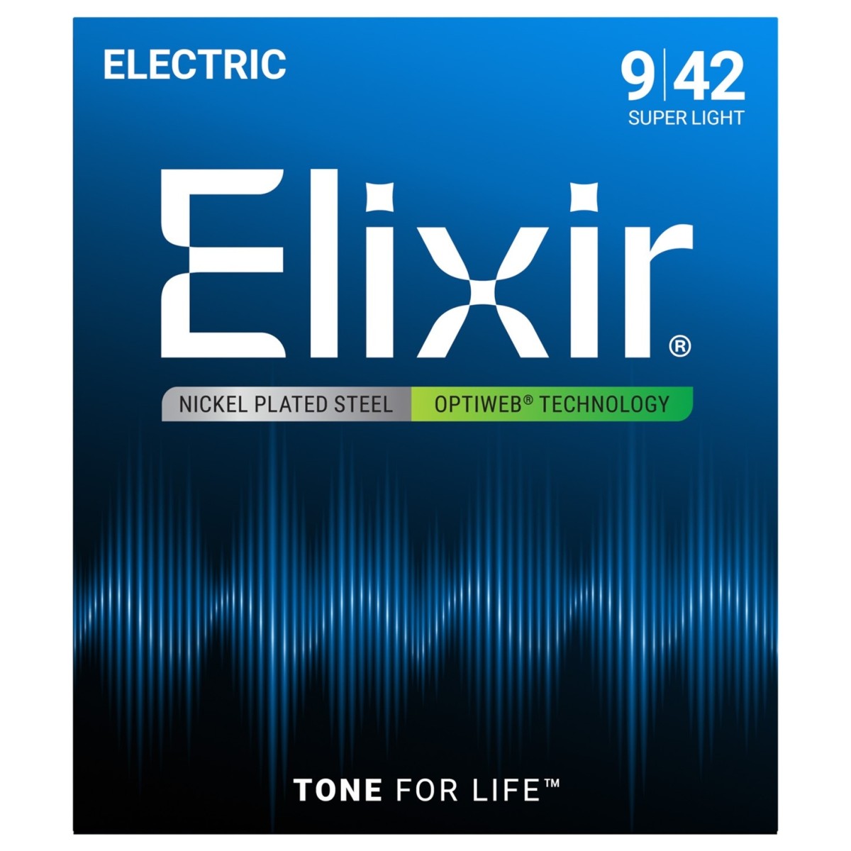Elixir 19002 OPTIWEB Coated Electric Guitar Strings - Super Light - 9-42