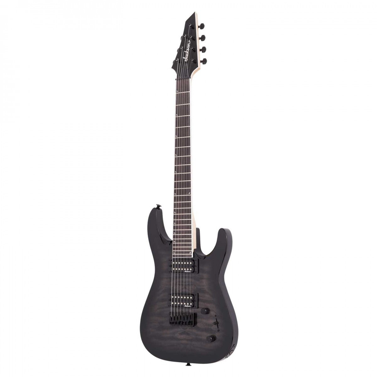 Jackson JS Series Dinky Arch Top JS22Q-7 - Amaranth Fingerboard - Transparent Black Burst