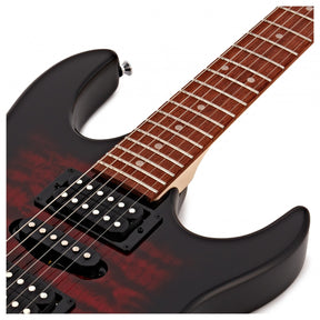 Ibanez GRX70QATRB Electric Guitar - Transparent Red Burst