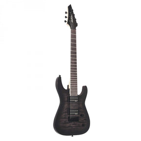 Jackson JS Series Dinky Arch Top JS22Q-7 - Amaranth Fingerboard - Transparent Black Burst