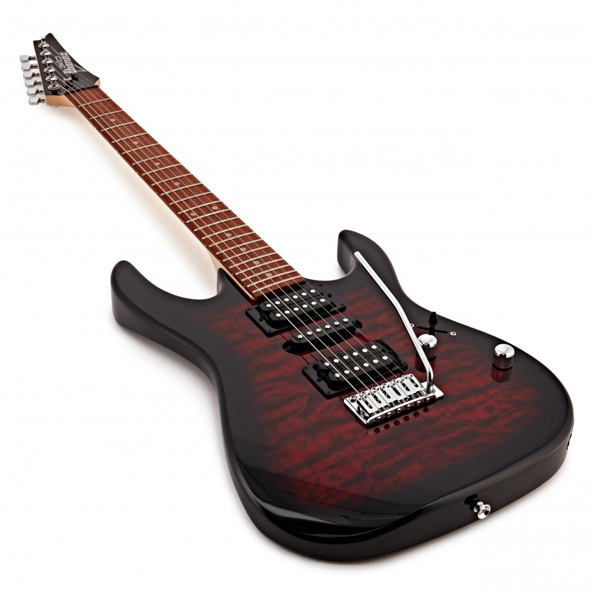 Ibanez GRX70QATRB Electric Guitar - Transparent Red Burst