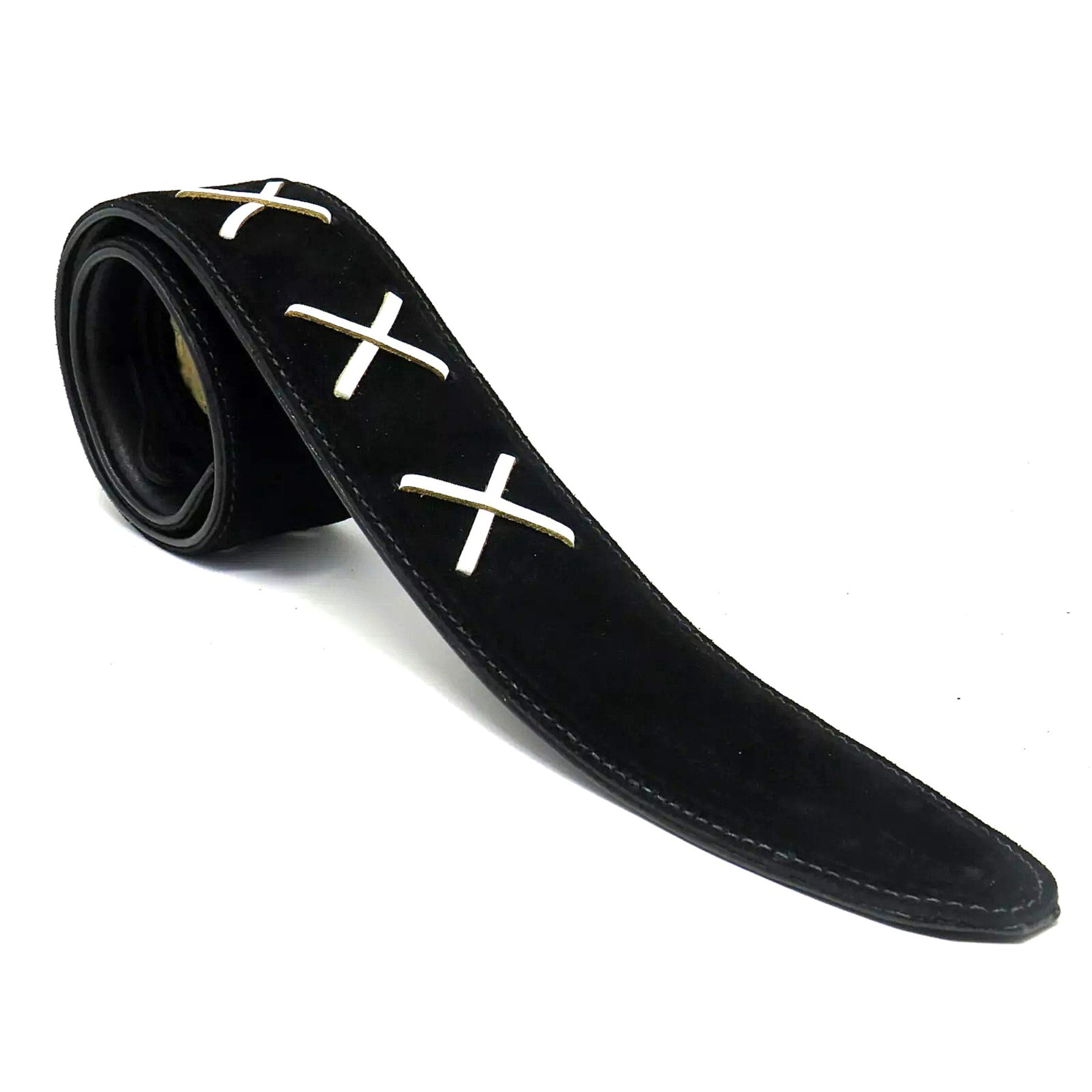 Leathergraft Guitar Strap Suede Gilmour X - Black