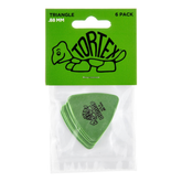 Jim Dunlop Tortex Triangle Plectrum Players Pack - 6 Pack - .88 Green