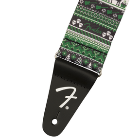 Fender Ugly Xmas Sweater Guitar Strap - Green Fair Isle