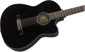 Fender CN-140SCE Nylon Electro Acoustic Guitar - Black with Hard Case