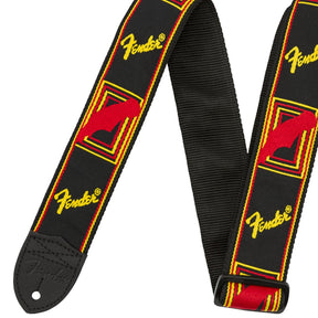 Fender Monogrammed Guitar Strap - Black & Red (0990681500)