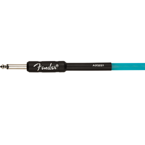 Fender Pro Glow In The Dark Instrument Cable - 10ft 3m - Blue