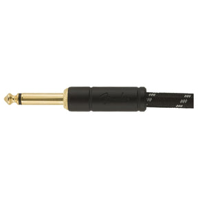 Fender Deluxe Series Black Tweed Guitar Cable - 10foot (3 meters) - Right Angle