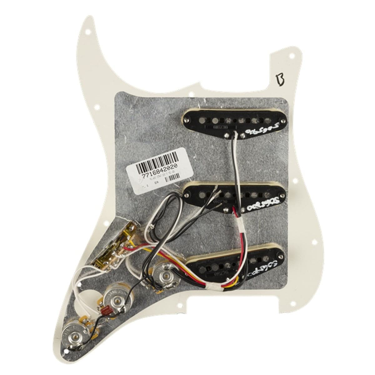 Loaded　Tex　Pre-Wired　Pickups　Pickguard　Fender　Mex　Stratocaster　White