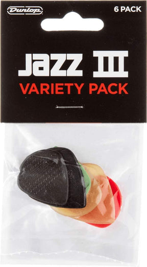 Jim Dunlop PVP103 Jazz III Variety Plectrum Pack