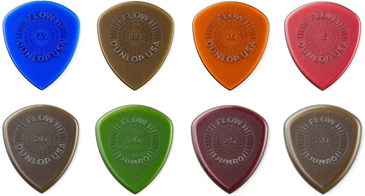 Jim Dunlop PVP114 Ultex Flow Plectrum Variety Pack - 8 Pack