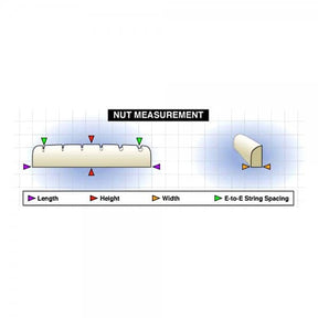 Graph Tech PQ-5000-00 Tusq Top Nut for Fender - Slotted Curved Bottom