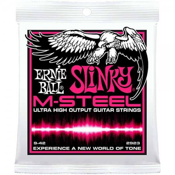 M-Steel Super Slinky Electric Guitar Strings 9-42