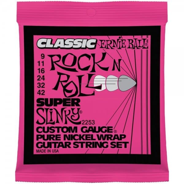 Classic Pure Nickel Super Slinky Electric Guitar Strings 9-42