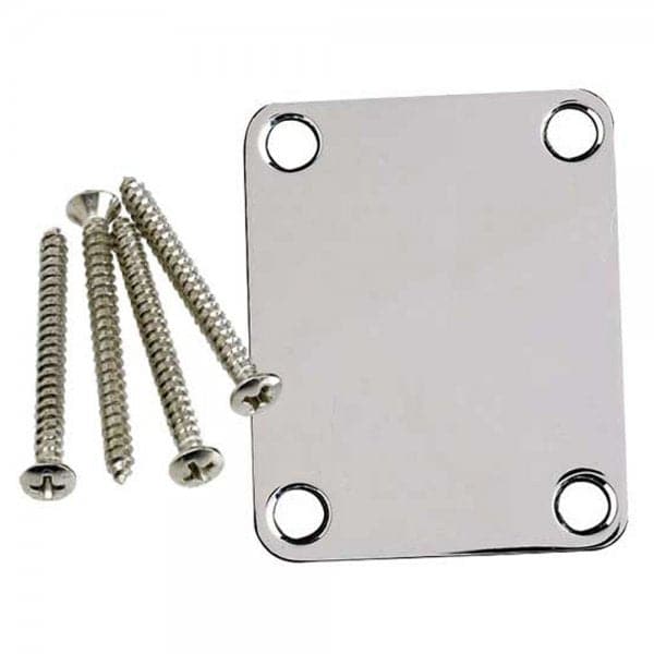 Plain Chrome Replacement 4-Bolt Neck Plate