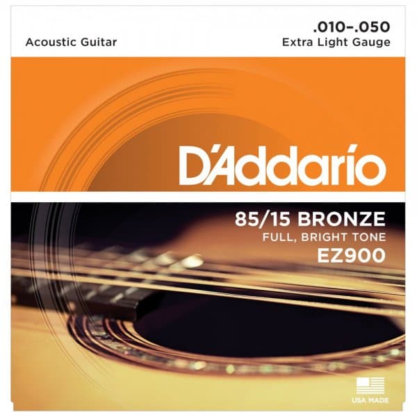 EZ900 American Bronze Acoustic Guitar Strings - Extra Light - 10-50
