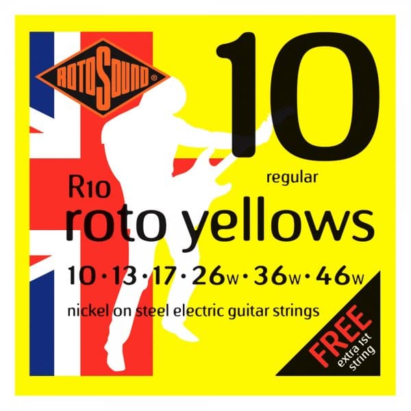 R10 Roto Yellows Electric Guitar Strings - 10-46