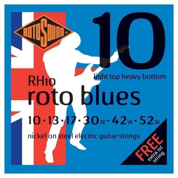 RH10 Roto Blues Electric Guitar Strings 10-52