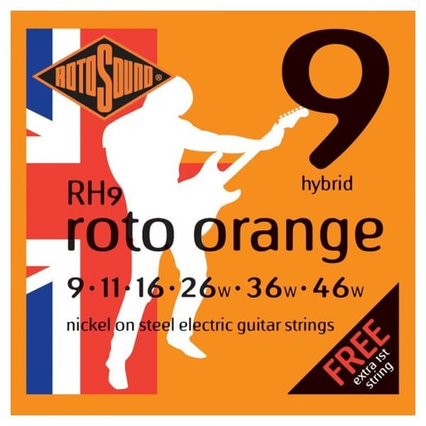 RH9 Roto Orange Electric Guitar Strings 9-46