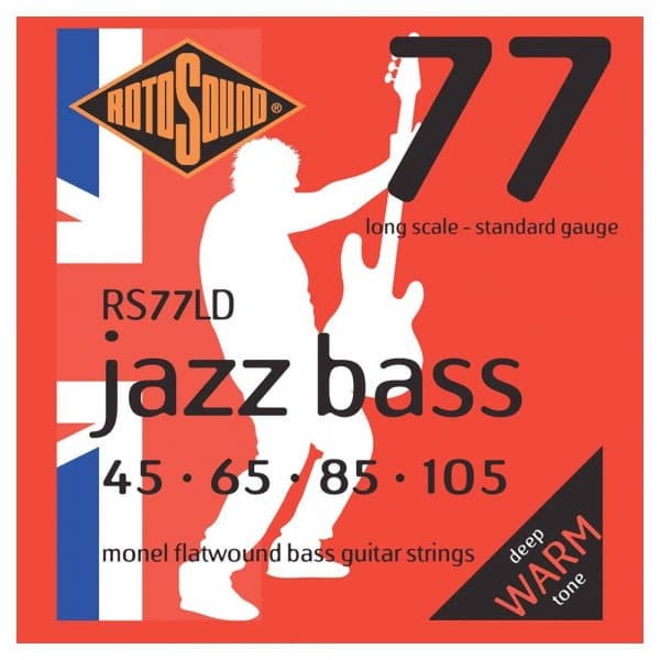 RS77LD Jazz 77 Bass Guitar Strings - Monel Flatwound - Standard - 45-105