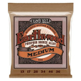 Ernie Ball 2144 Earthwood Phosphor Bronze Acoustic Guitar Strings Medium 13-56