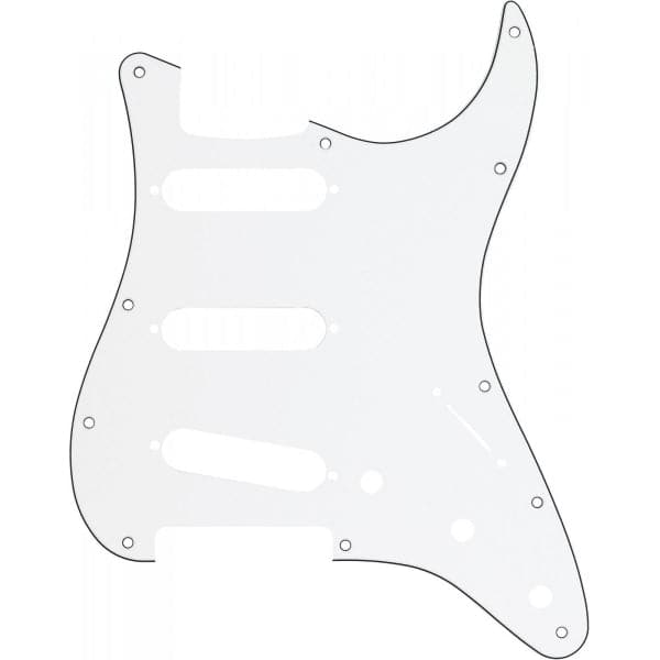 Fender Genuine 11 Hole Stratocaster Pickguard Scratchplate 3 Ply - White (0991360000)