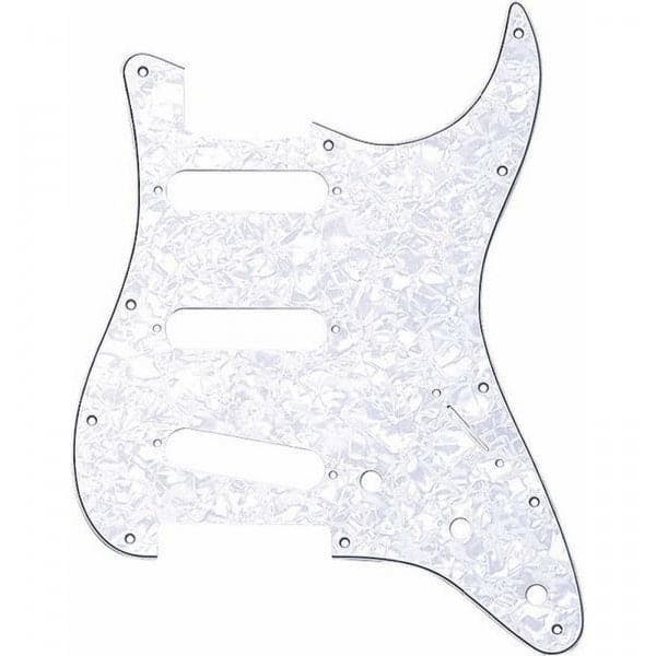 Fender Genuine 11 Hole Stratocaster Pickguard Scratchplate 4 Ply - Pearl White (0992140000)