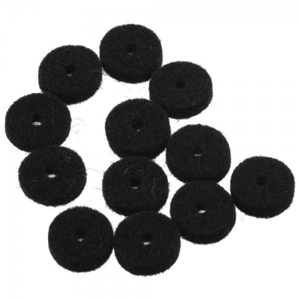 Genuine Black Felt Strap Button Washers 11 pack