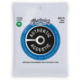 MA170 80/20 Bronze Authentic Acoustic Guitar Strings Extra Light 10-47