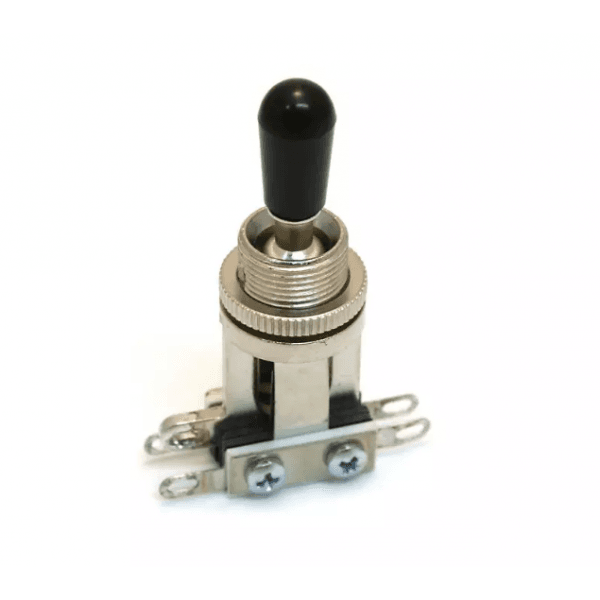 Switchcraft - 3 way toggle switch - short straight - Black Tip
