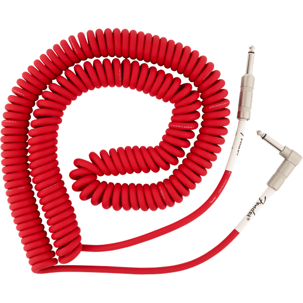 Original Series Coil Cable - Straight / Angle - 30ft(9m) - Fiesta Red