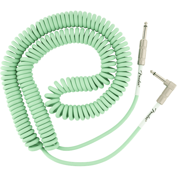 Original Series Coil Cable - Straight / Angle - 30ft(9m) - Sea Foam Green