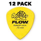 Tortex Flow Plectrum Player Pack - 12 Pack - Yellow - 0.73mm