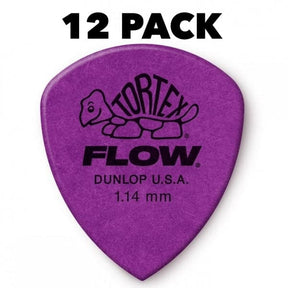 Tortex Flow Plectrum Player Pack - 12 Pack - Purple - 1.14mm