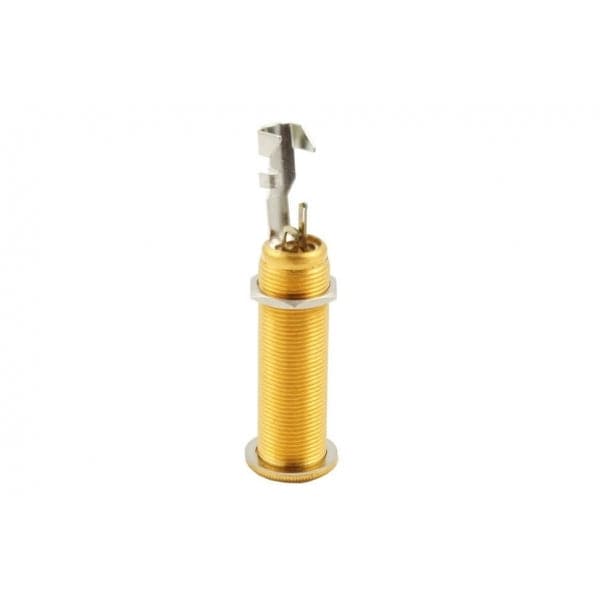 Switchcraft Jack socket -1/4 inch Long-threaded-barrel input jack #152B stereo - Gold